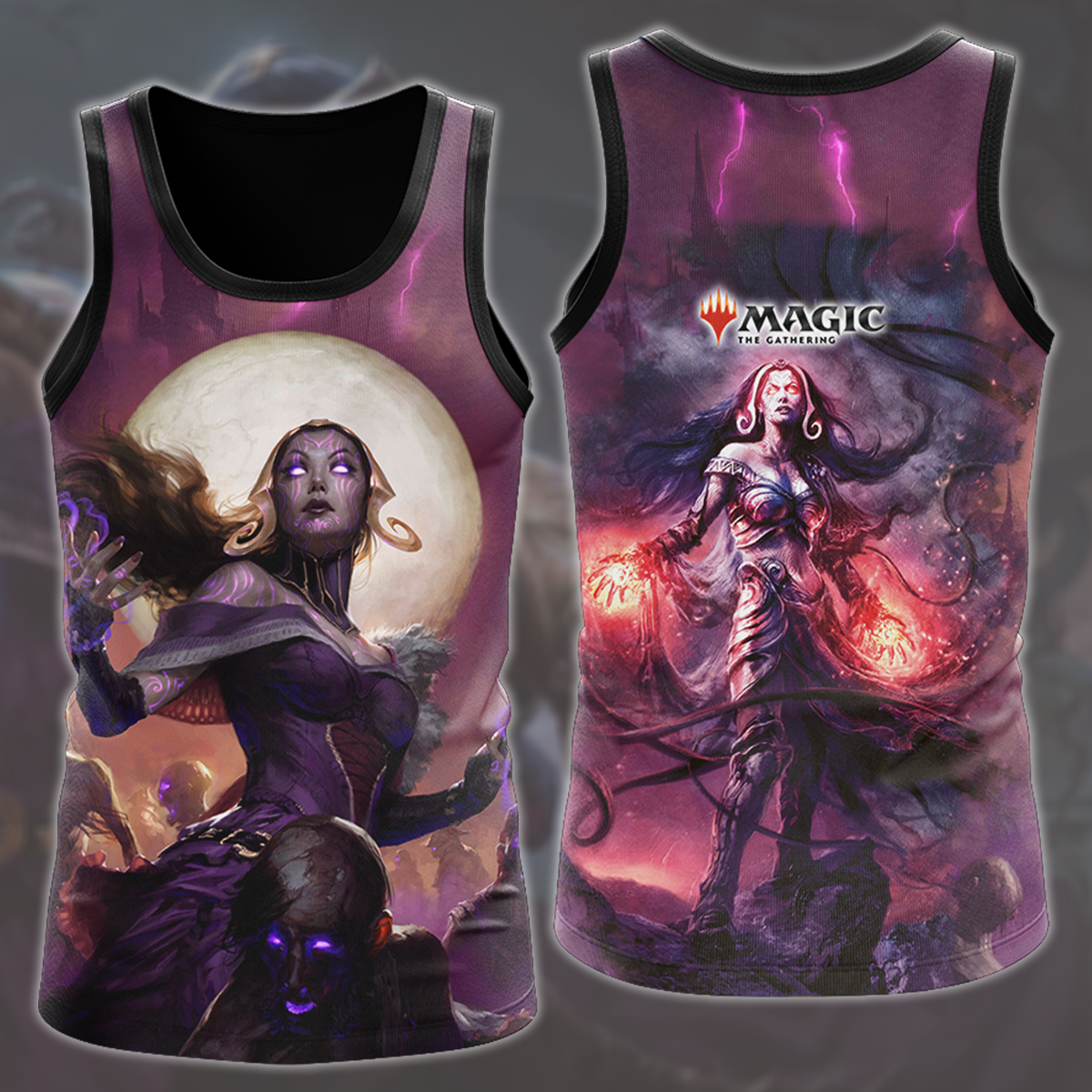 Magic: The Gathering Liliana Vess Video Game All Over Printed T-shirt Tank Top Zip Hoodie Pullover Hoodie Hawaiian Shirt Beach Shorts Joggers Tank Top S
