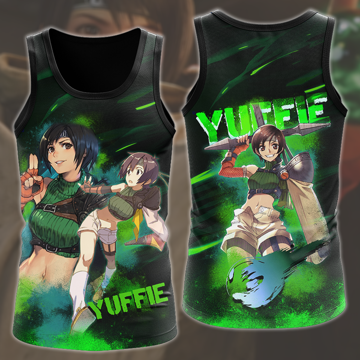 Final Fantasy VII Rebirth Yuffie Kisaragi Video Game All Over Printed T-shirt Tank Top Zip Hoodie Pullover Hoodie Hawaiian Shirt Beach Shorts Joggers Tank Top S