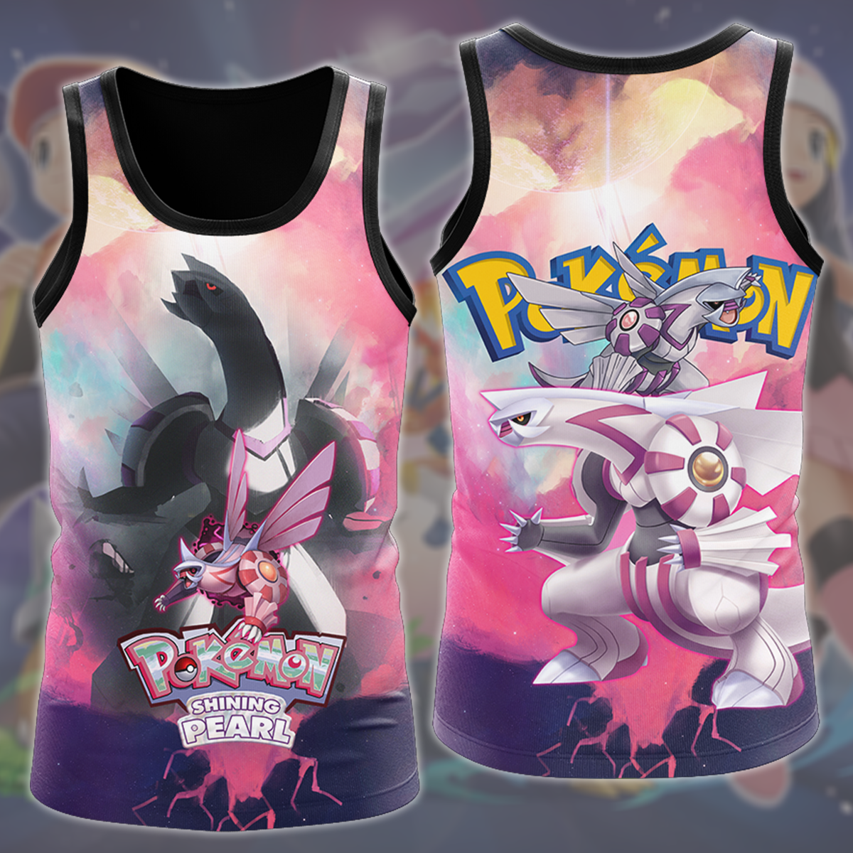 Pokemon Shining Pearl Video Game All Over Printed T-shirt Tank Top Zip Hoodie Pullover Hoodie Hawaiian Shirt Beach Shorts Joggers