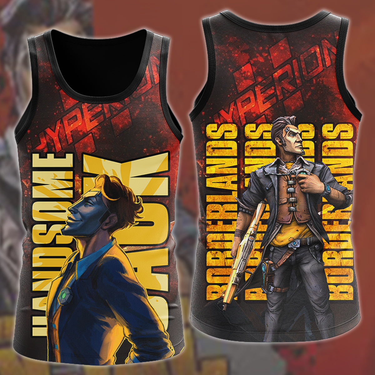 Borderlands Handsome Jack Video Game All Over Printed T-shirt Tank Top Zip Hoodie Pullover Hoodie Hawaiian Shirt Beach Shorts Joggers Tank Top S
