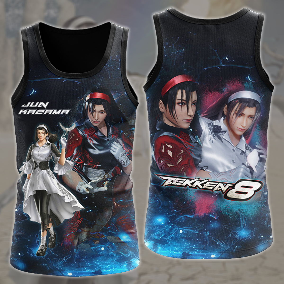 Tekken 8 Jun Kazama Video Game All Over Printed T-shirt Tank Top Zip Hoodie Pullover Hoodie Hawaiian Shirt Beach Shorts Joggers Tank Top S