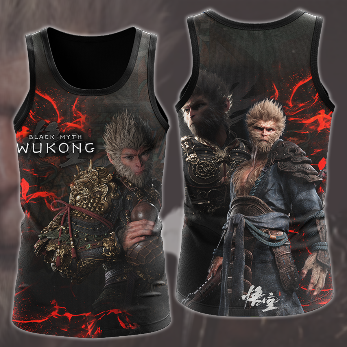 Black Myth: Wukong Video Game All Over Printed T-shirt Tank Top Zip Hoodie Pullover Hoodie Hawaiian Shirt Beach Shorts Joggers Tank Top S