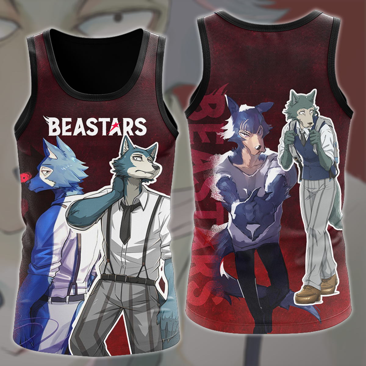 BEASTARS Anime All Over Printed T-shirt Tank Top Zip Hoodie Pullover Hoodie Hawaiian Shirt Beach Shorts Joggers Tank Top S