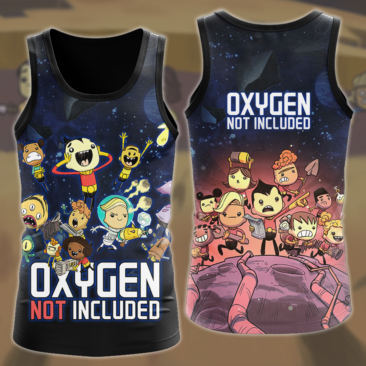 Oxygen not Included Video Game All Over Printed T-shirt Tank Top Zip Hoodie Pullover Hoodie Hawaiian Shirt Beach Shorts Joggers Tank Top S