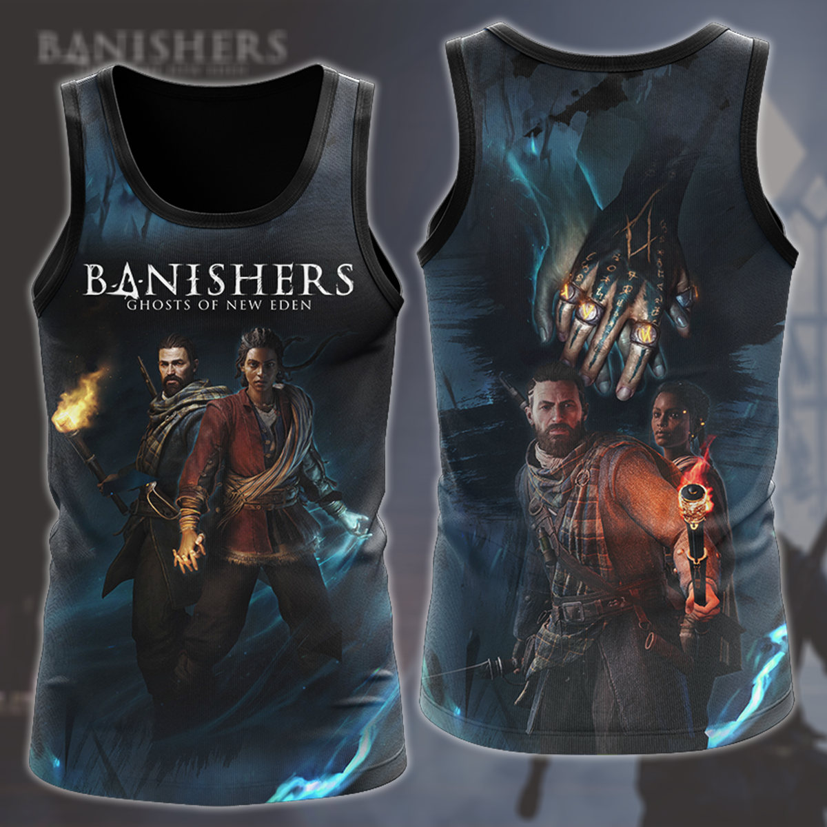 Banishers: Ghosts of New Eden Video Game All Over Printed T-shirt Tank Top Zip Hoodie Pullover Hoodie Hawaiian Shirt Beach Shorts Joggers Tank Top S