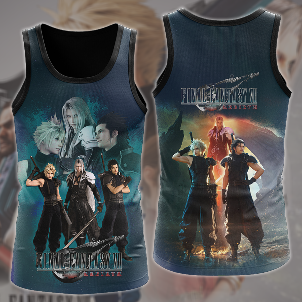 Final Fantasy 7 Rebirth Video Game All Over Printed T-shirt Tank Top Zip Hoodie Pullover Hoodie Hawaiian Shirt Beach Shorts Joggers Tank Top S