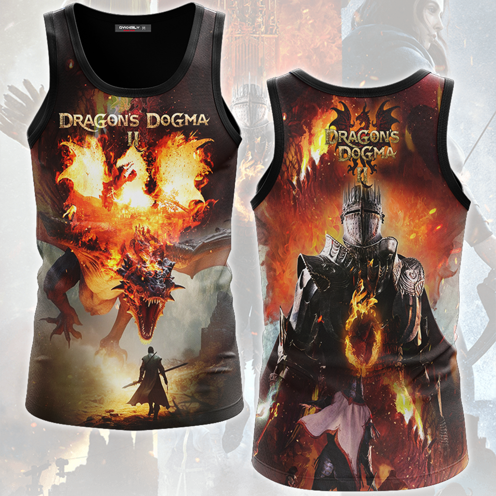Dragon’s Dogma II Video Game All Over Printed T-shirt Tank Top Zip Hoodie Pullover Hoodie Hawaiian Shirt Beach Shorts Joggers Tank Top S
