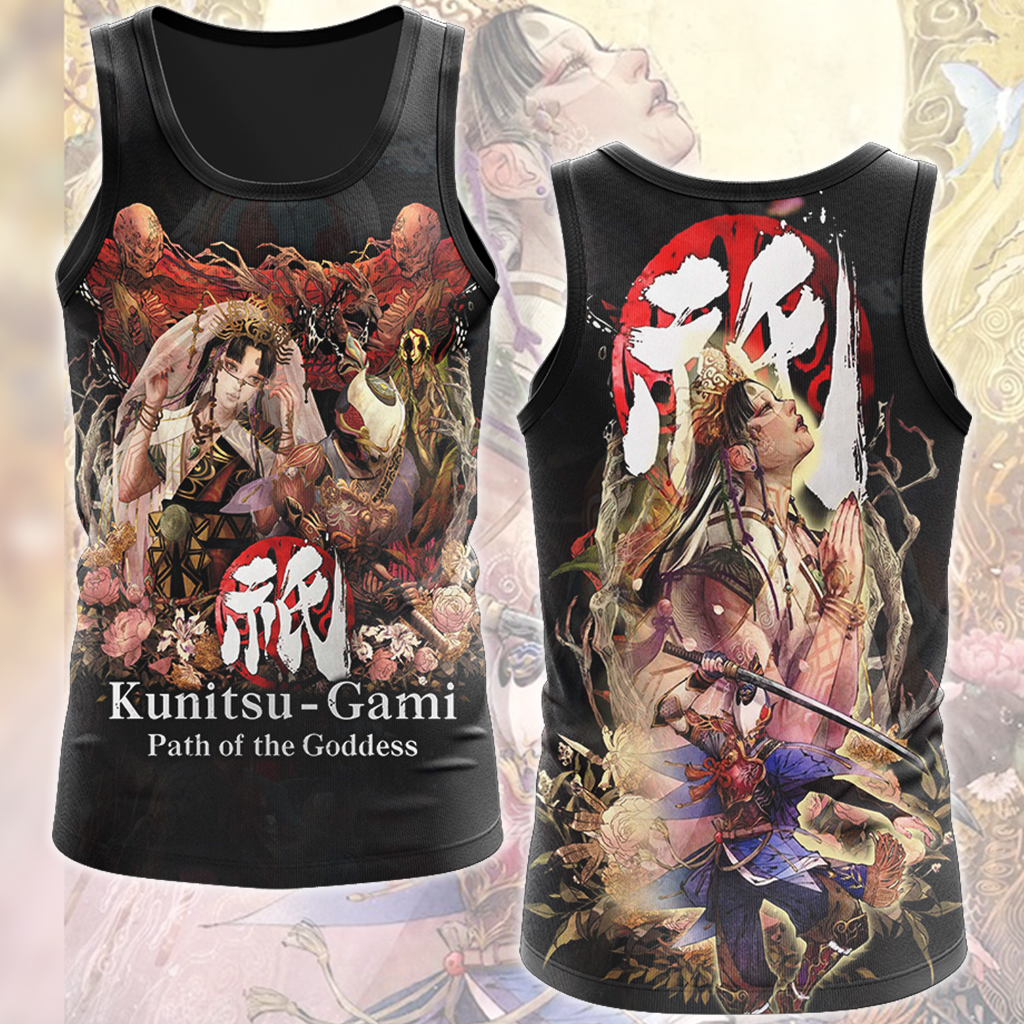 Kunitsu-Gami: Path of the Goddess Video Game All Over Printed T-shirt Tank Top Zip Hoodie Pullover Hoodie Hawaiian Shirt Beach Shorts Joggers Tank Top S