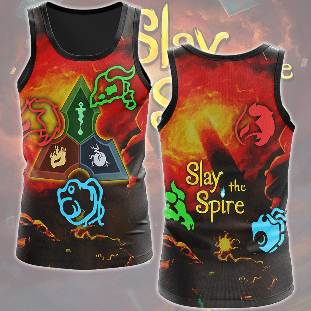 Slay the Spire Video Game All Over Printed T-shirt Tank Top Zip Hoodie Pullover Hoodie Hawaiian Shirt Beach Shorts Joggers Tank Top S