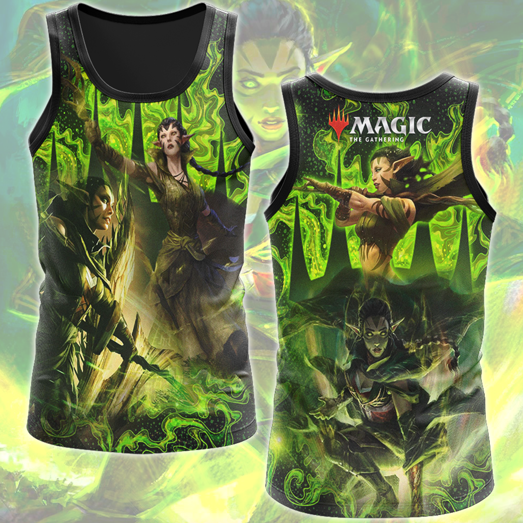 Magic: The Gathering Nissa Revane Video Game All Over Printed T-shirt Tank Top Zip Hoodie Pullover Hoodie Hawaiian Shirt Beach Shorts Joggers Tank Top S