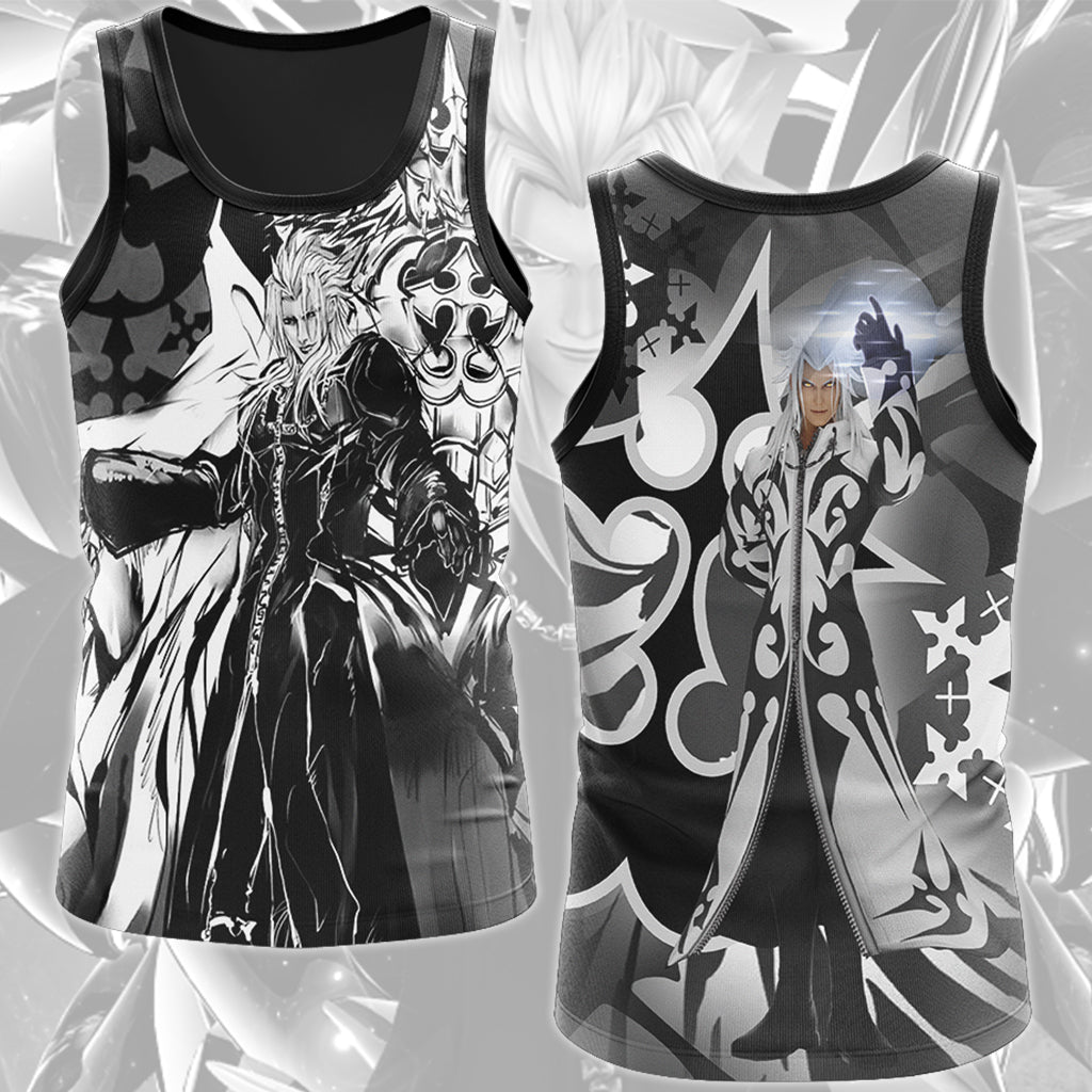 Kingdom Hearts Xemnas Video Game All Over Printed T-shirt Tank Top Zip Hoodie Pullover Hoodie Hawaiian Shirt Beach Shorts Joggers Tank Top S