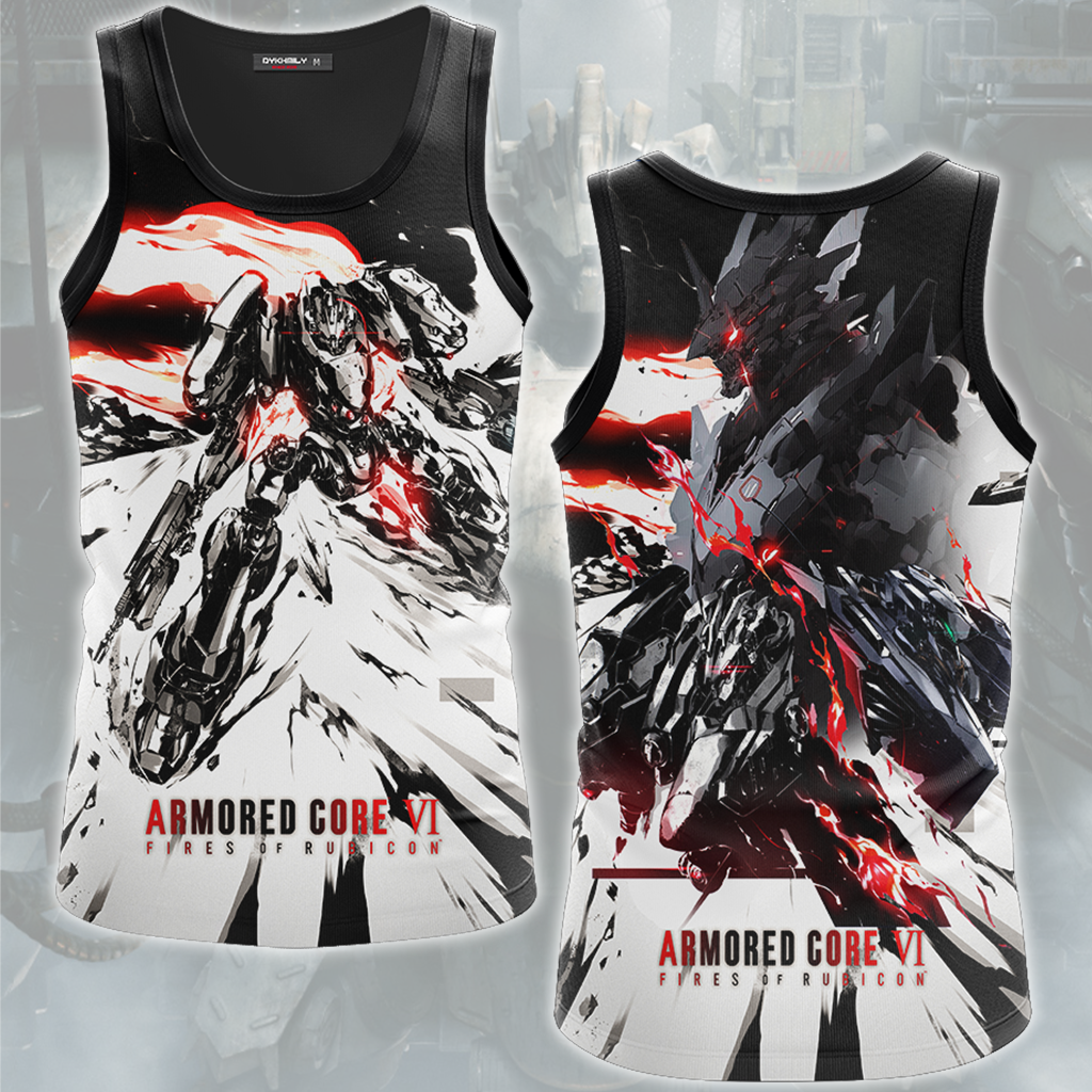 Armored Core VI: Fires of Rubicon Video Game All Over Printed T-shirt Tank Top Zip Hoodie Pullover Hoodie Hawaiian Shirt Beach Shorts Joggers Tank Top S