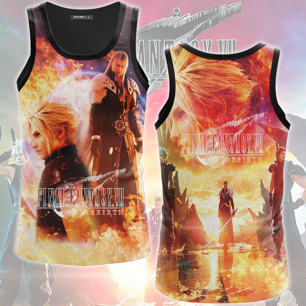 Final Fantasy VII Rebirth Video Game All Over Printed T-shirt Tank Top Zip Hoodie Pullover Hoodie Hawaiian Shirt Beach Shorts Joggers Tank Top S