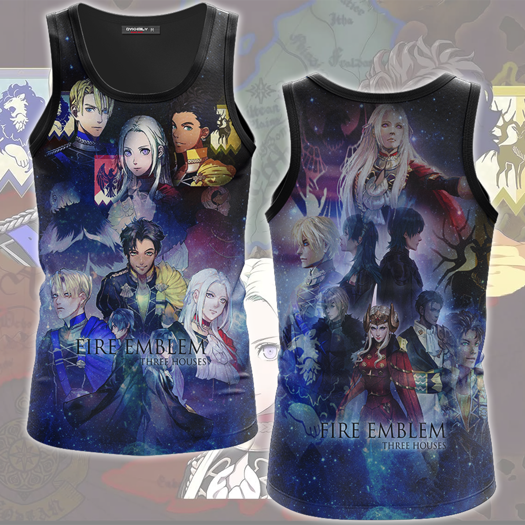 Fire Emblem Three Houses Video Game All Over Printed T-shirt Tank Top Zip Hoodie Pullover Hoodie Hawaiian Shirt Beach Shorts Joggers Tank Top S