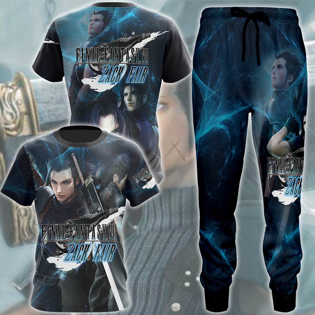 Final Fantasy VII Rebirth Zack Fair Video Game All Over Printed T-shirt Tank Top Zip Hoodie Pullover Hoodie Hawaiian Shirt Beach Shorts Joggers