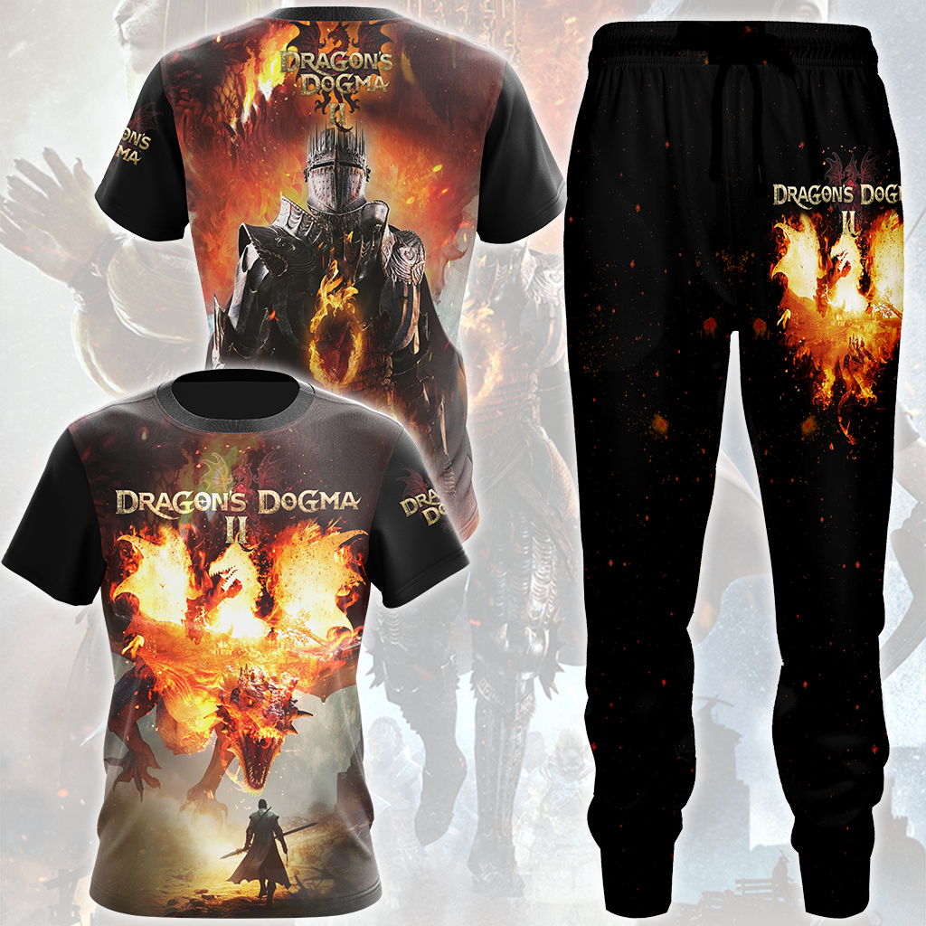 Dragon’s Dogma II Video Game All Over Printed T-shirt Tank Top Zip Hoodie Pullover Hoodie Hawaiian Shirt Beach Shorts Joggers