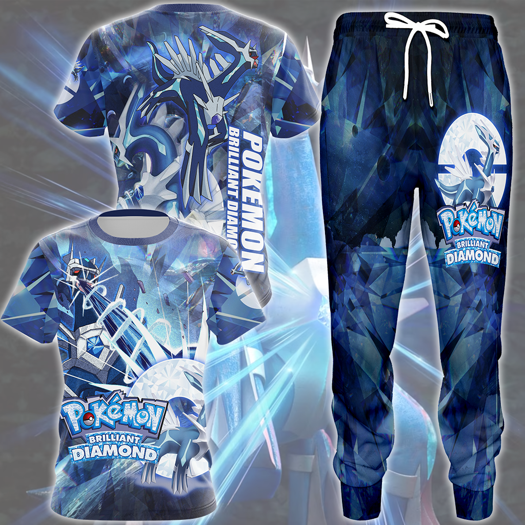 Pokemon Brilliant Diamond Video Game All Over Printed T-shirt Tank Top Zip Hoodie Pullover Hoodie Hawaiian Shirt Beach Shorts Joggers