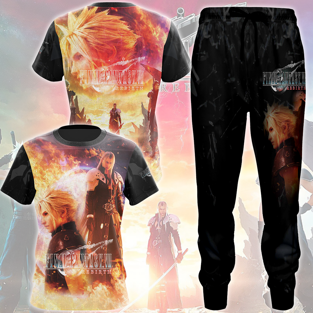 Final Fantasy VII Rebirth Video Game All Over Printed T-shirt Tank Top Zip Hoodie Pullover Hoodie Hawaiian Shirt Beach Shorts Joggers