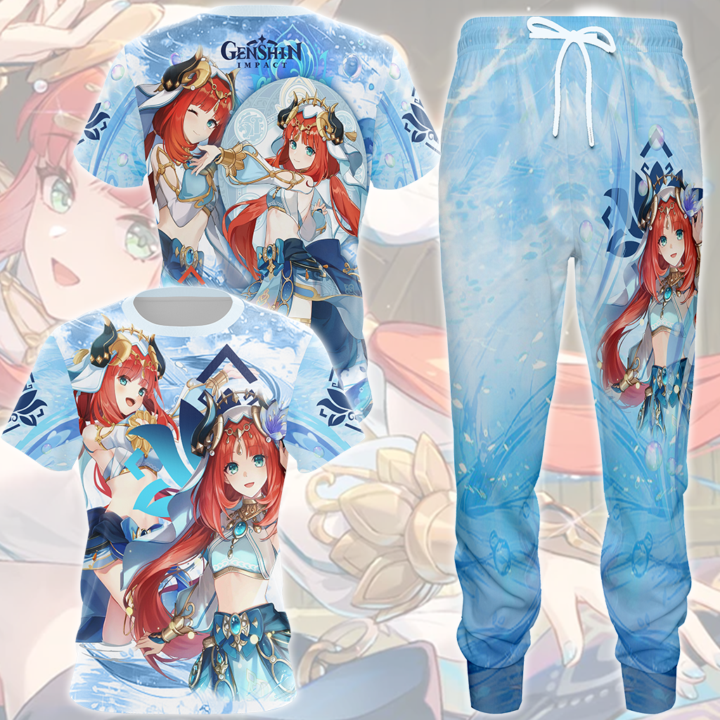 Genshin Impact Nilou Video Game All Over Printed T-shirt Tank Top Zip Hoodie Pullover Hoodie Hawaiian Shirt Beach Shorts Joggers
