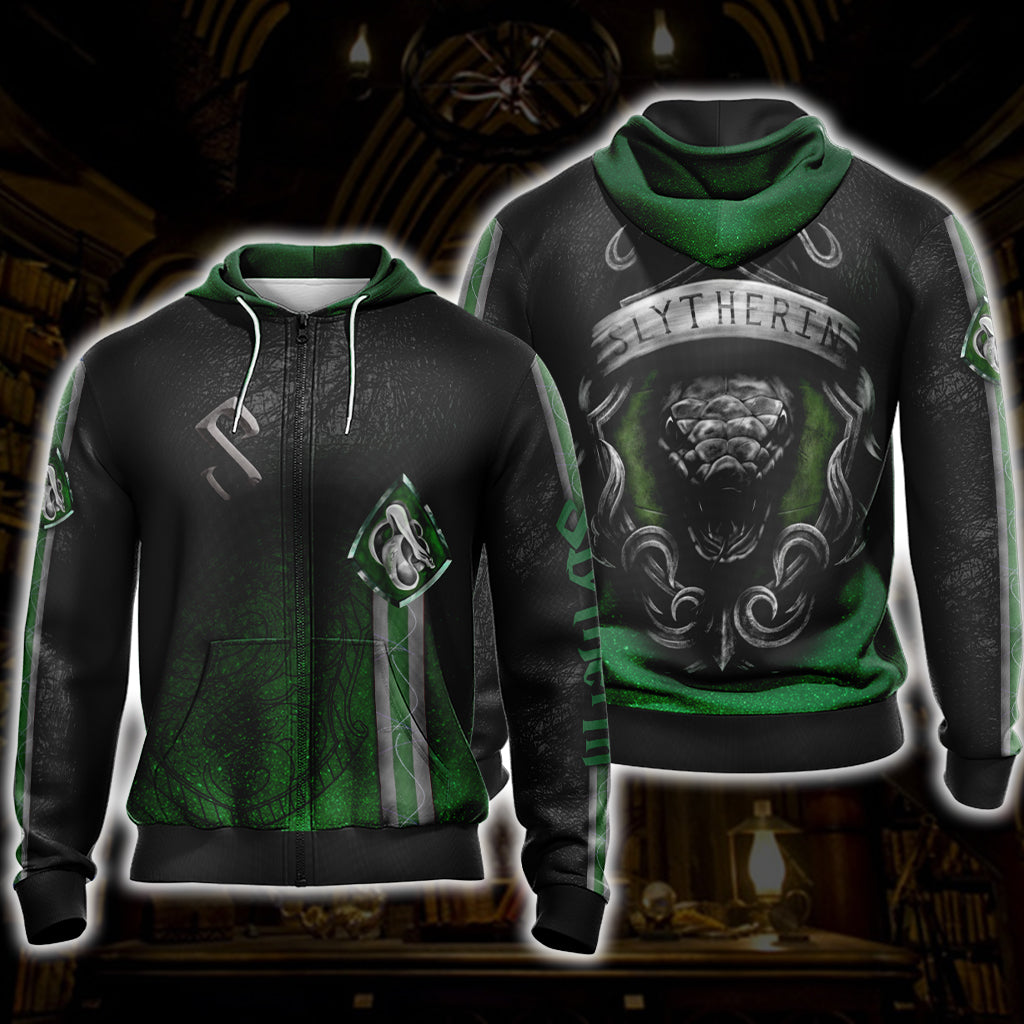 Harry Potter Hogwarts House Gryffindor Slytherin Ravenclaw Hufflepuff T-shirt Zip Hoodie Pullover Hoodie