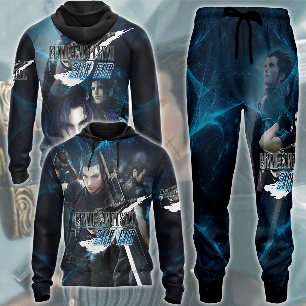 Final Fantasy VII Rebirth Zack Fair Video Game All Over Printed T-shirt Tank Top Zip Hoodie Pullover Hoodie Hawaiian Shirt Beach Shorts Joggers