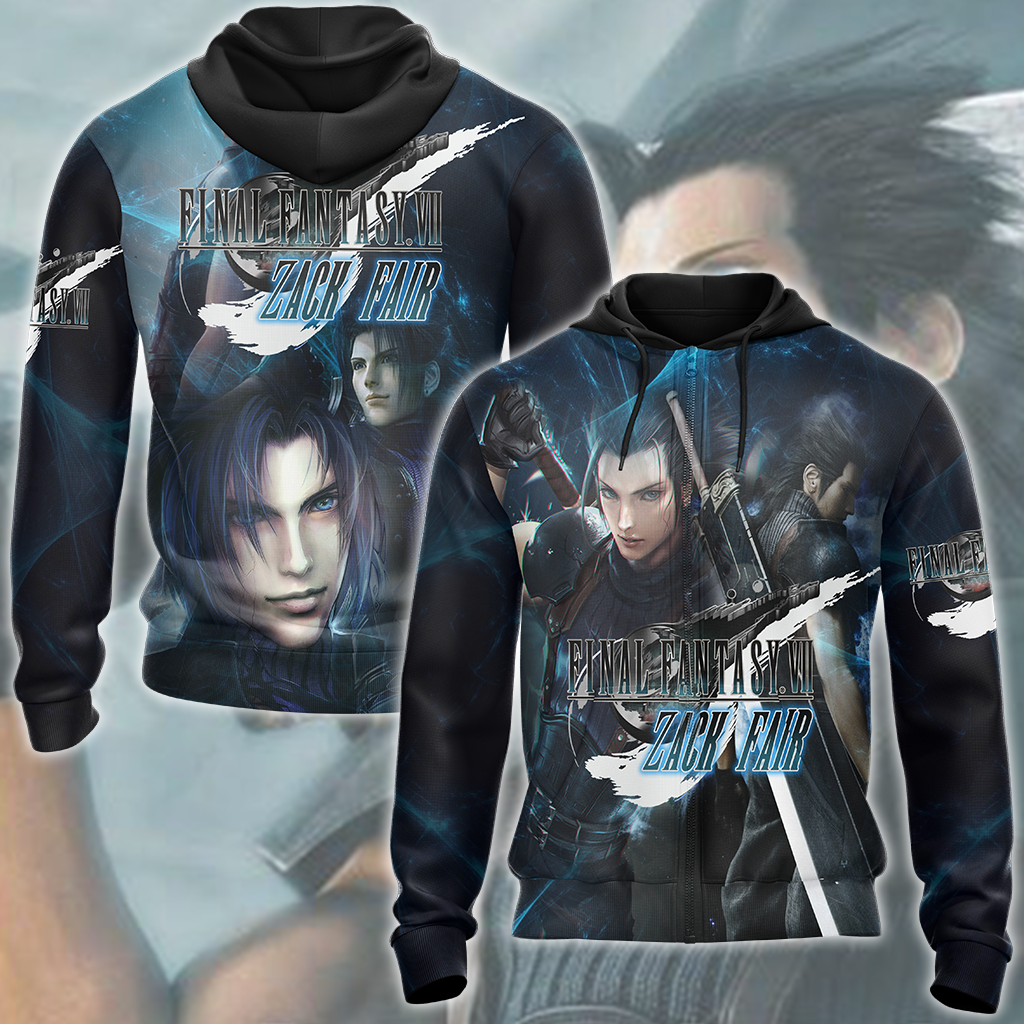 Final Fantasy VII Rebirth Zack Fair Video Game All Over Printed T-shirt Tank Top Zip Hoodie Pullover Hoodie Hawaiian Shirt Beach Shorts Joggers Zip Hoodie S