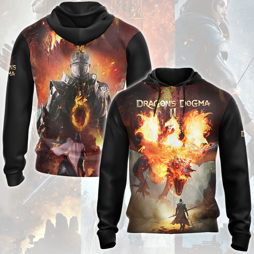 Dragon’s Dogma II Video Game All Over Printed T-shirt Tank Top Zip Hoodie Pullover Hoodie Hawaiian Shirt Beach Shorts Joggers Zip Hoodie S