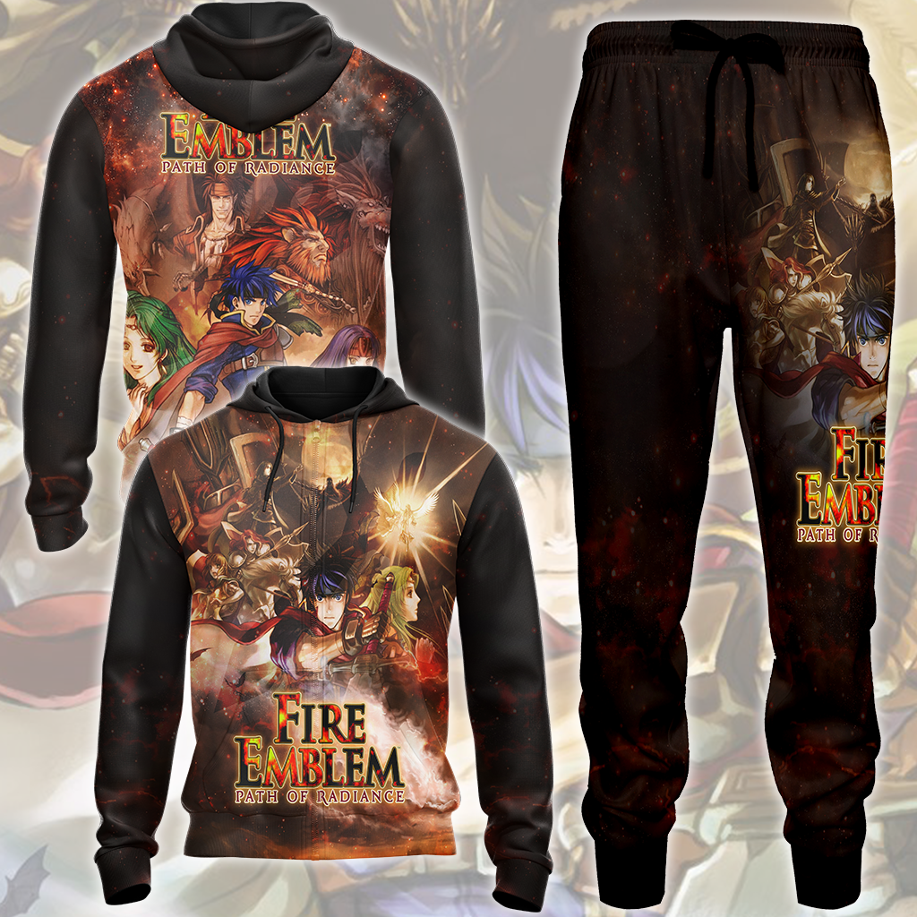 Fire Emblem Path of Radiance Video Game All Over Printed T-shirt Tank Top Zip Hoodie Pullover Hoodie Hawaiian Shirt Beach Shorts Joggers