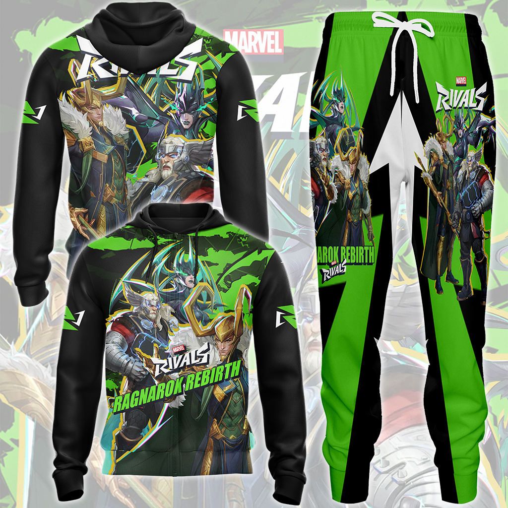Marvel Rivals - Ragnarok Rebirth Video Game All Over Printed T-shirt Tank Top Zip Hoodie Pullover Hoodie Hawaiian Shirt Beach Shorts Joggers