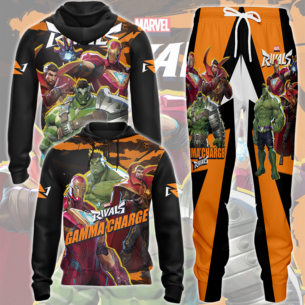 Marvel Rivals - Gamma Charge Video Game All Over Printed T-shirt Tank Top Zip Hoodie Pullover Hoodie Hawaiian Shirt Beach Shorts Joggers