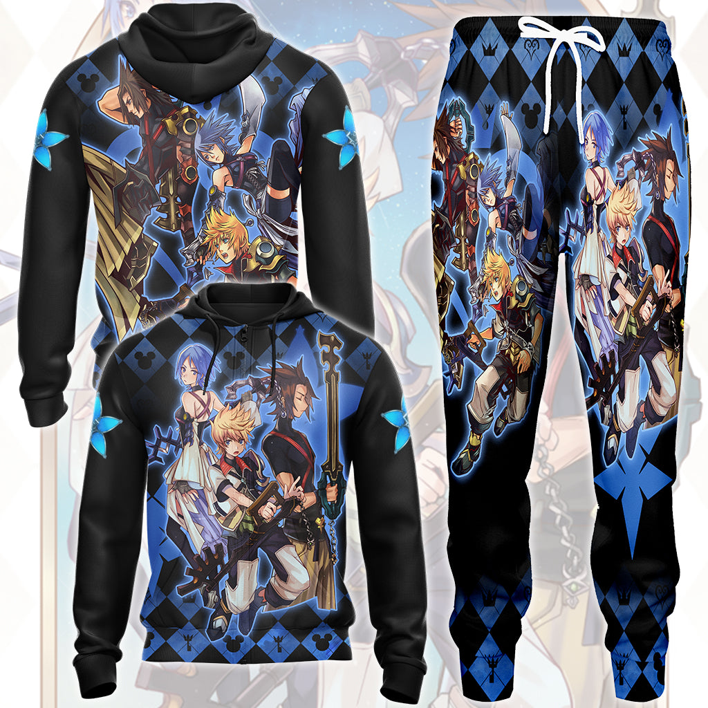 Kingdom Hearts Terra, Ventus and Aqua (Wayfinder trio) Video Game All Over Printed T-shirt Tank Top Zip Hoodie Pullover Hoodie Hawaiian Shirt Beach Shorts Joggers