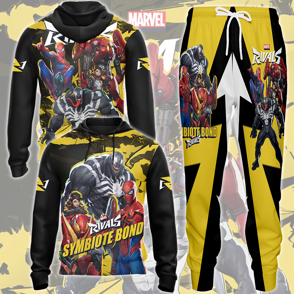 Marvel Rivals - Symbiote Bond Video Game All Over Printed T-shirt Tank Top Zip Hoodie Pullover Hoodie Hawaiian Shirt Beach Shorts Joggers