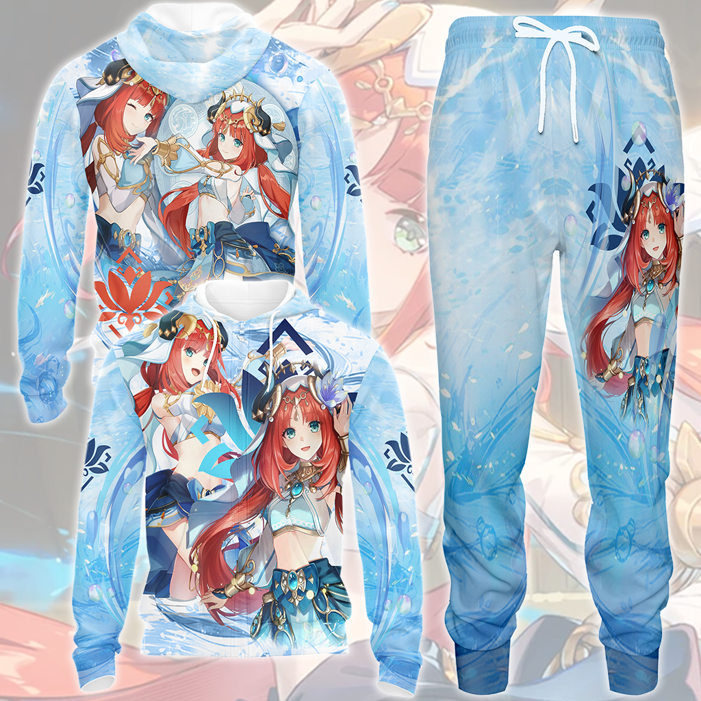 Genshin Impact Nilou Video Game All Over Printed T-shirt Tank Top Zip Hoodie Pullover Hoodie Hawaiian Shirt Beach Shorts Joggers
