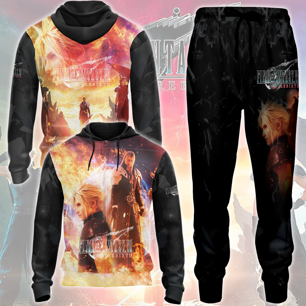 Final Fantasy VII Rebirth Video Game All Over Printed T-shirt Tank Top Zip Hoodie Pullover Hoodie Hawaiian Shirt Beach Shorts Joggers