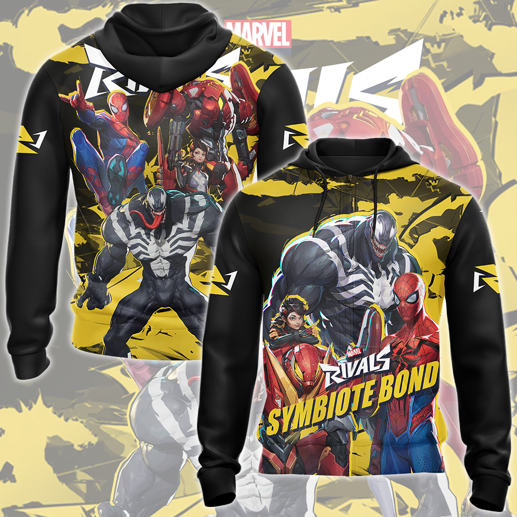 Marvel Rivals - Symbiote Bond Video Game All Over Printed T-shirt Tank Top Zip Hoodie Pullover Hoodie Hawaiian Shirt Beach Shorts Joggers Zip Hoodie S
