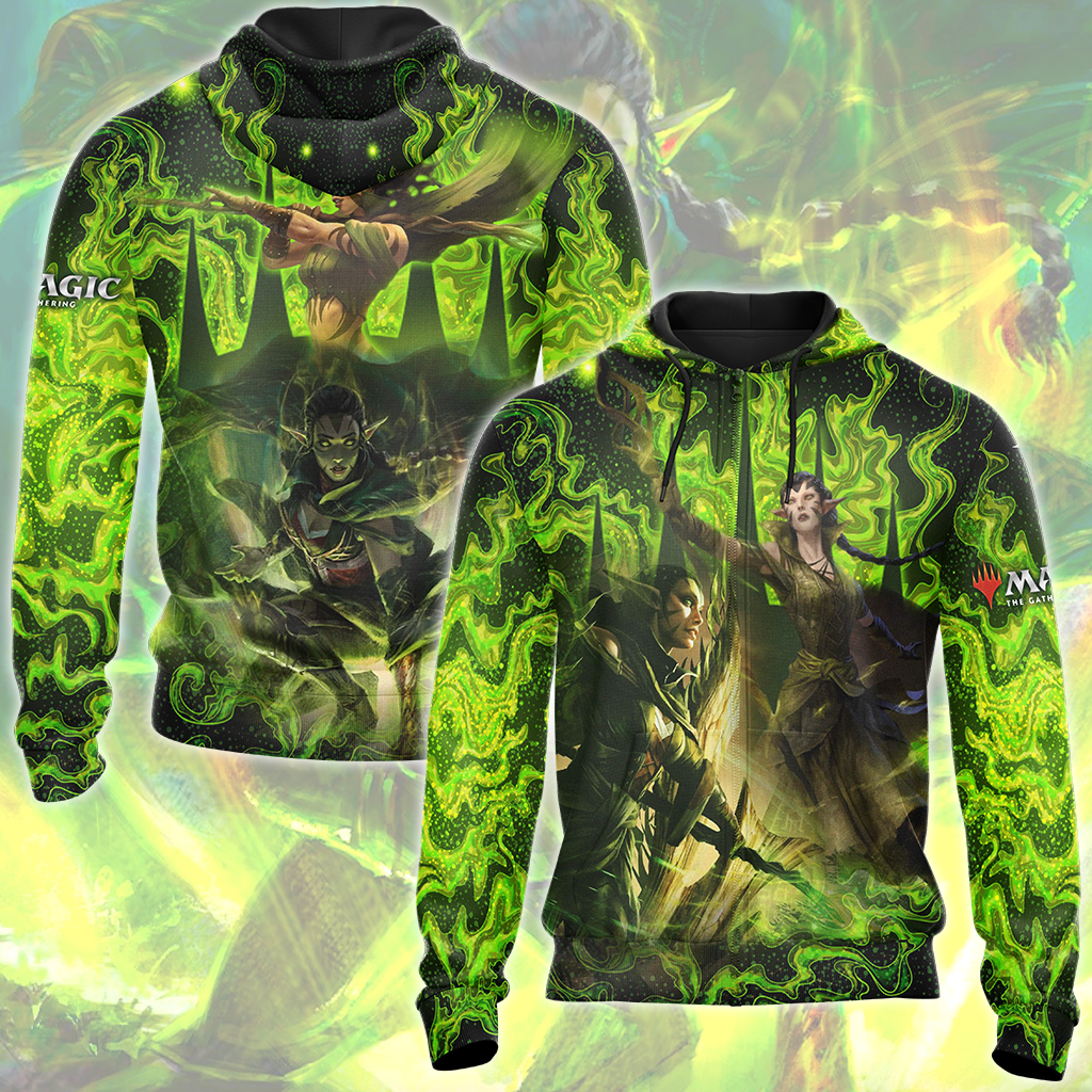 Magic: The Gathering Nissa Revane Video Game All Over Printed T-shirt Tank Top Zip Hoodie Pullover Hoodie Hawaiian Shirt Beach Shorts Joggers Zip Hoodie S