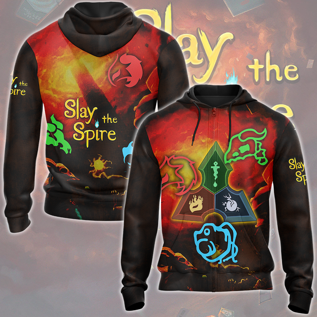 Slay the Spire Video Game All Over Printed T-shirt Tank Top Zip Hoodie Pullover Hoodie Hawaiian Shirt Beach Shorts Joggers Zip Hoodie S