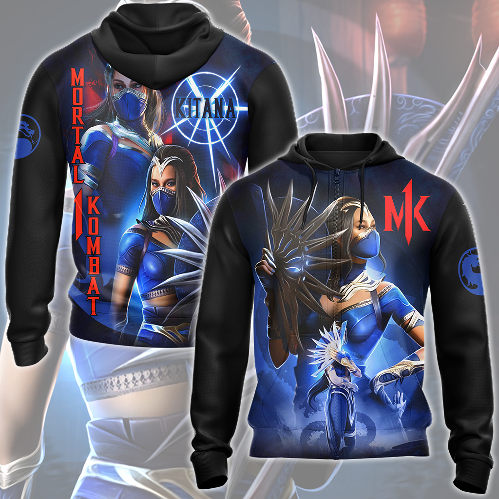 Mortal Kombat Kitana Video Game All Over Printed T-shirt Tank Top Zip Hoodie Pullover Hoodie Hawaiian Shirt Beach Shorts Joggers Zip Hoodie S