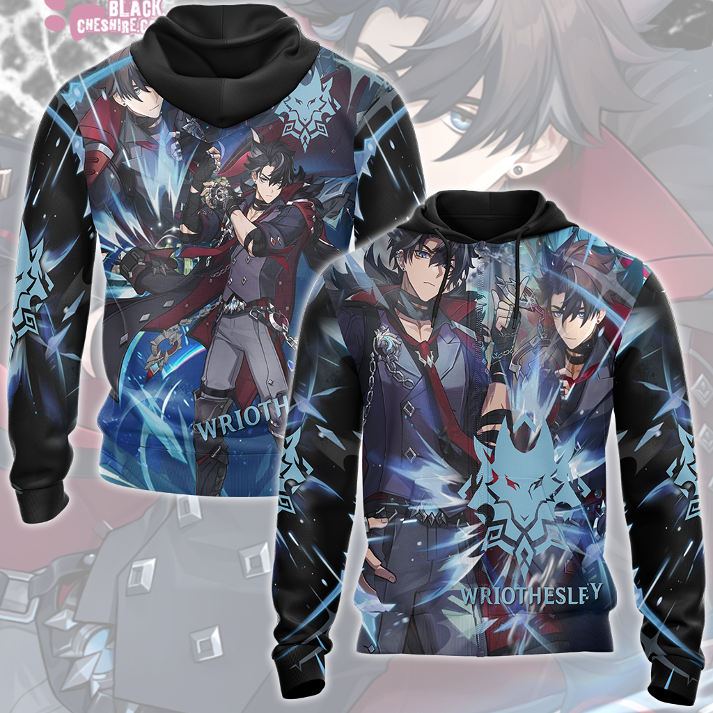 Genshin Impact Wriothesley Video Game All Over Printed T-shirt Tank Top Zip Hoodie Pullover Hoodie Hawaiian Shirt Beach Shorts Joggers Zip Hoodie S