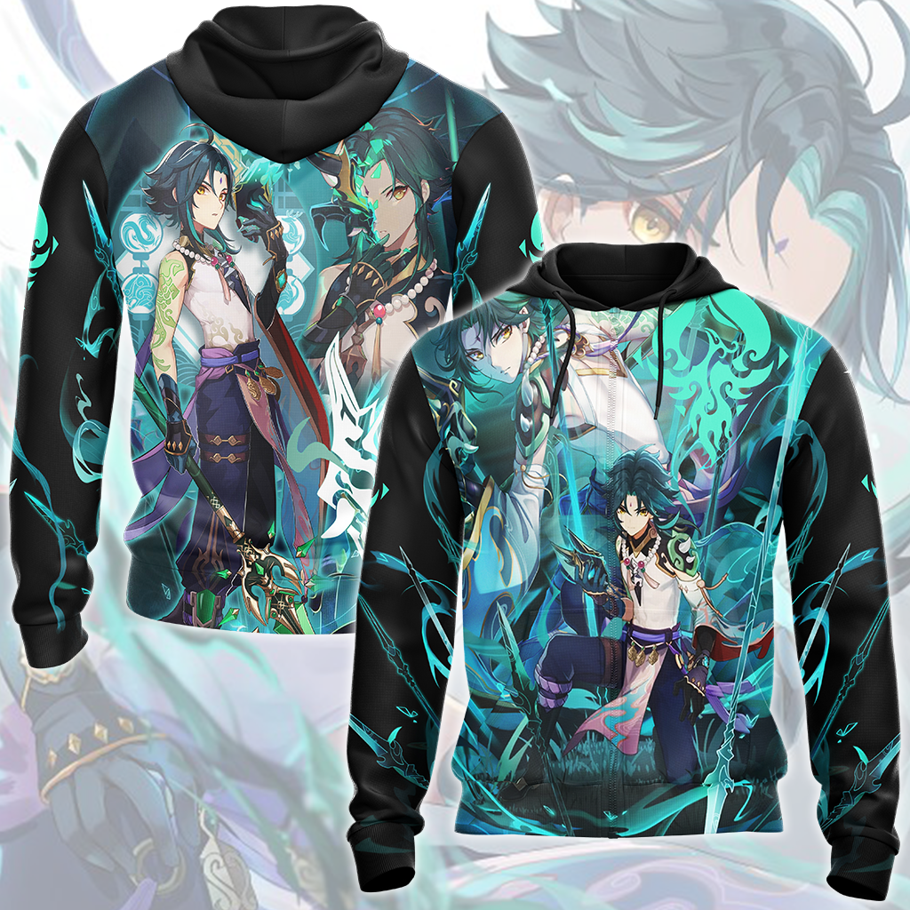 Genshin Impact Xiao Video Game All Over Printed T-shirt Tank Top Zip Hoodie Pullover Hoodie Hawaiian Shirt Beach Shorts Joggers Zip Hoodie S
