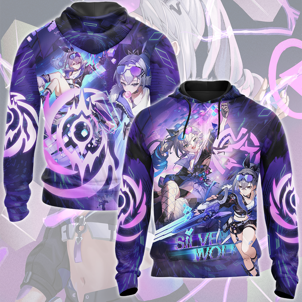 Honkai: Star Rail Silver Wolf Video Game All Over Printed T-shirt Tank Top Zip Hoodie Pullover Hoodie Hawaiian Shirt Beach Shorts Joggers Zip Hoodie S