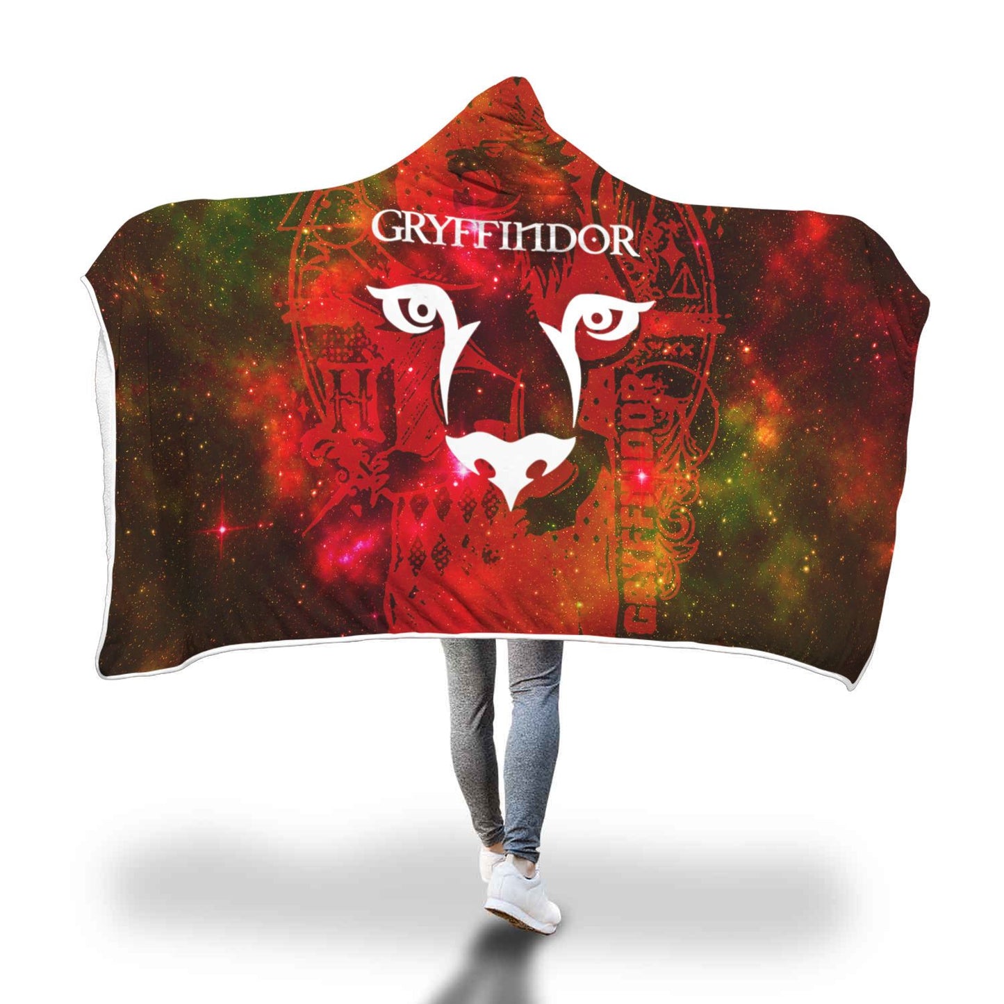 Quidditch Gryffindor Harry Potter 3D Hooded Blanket Adult 80"x60"