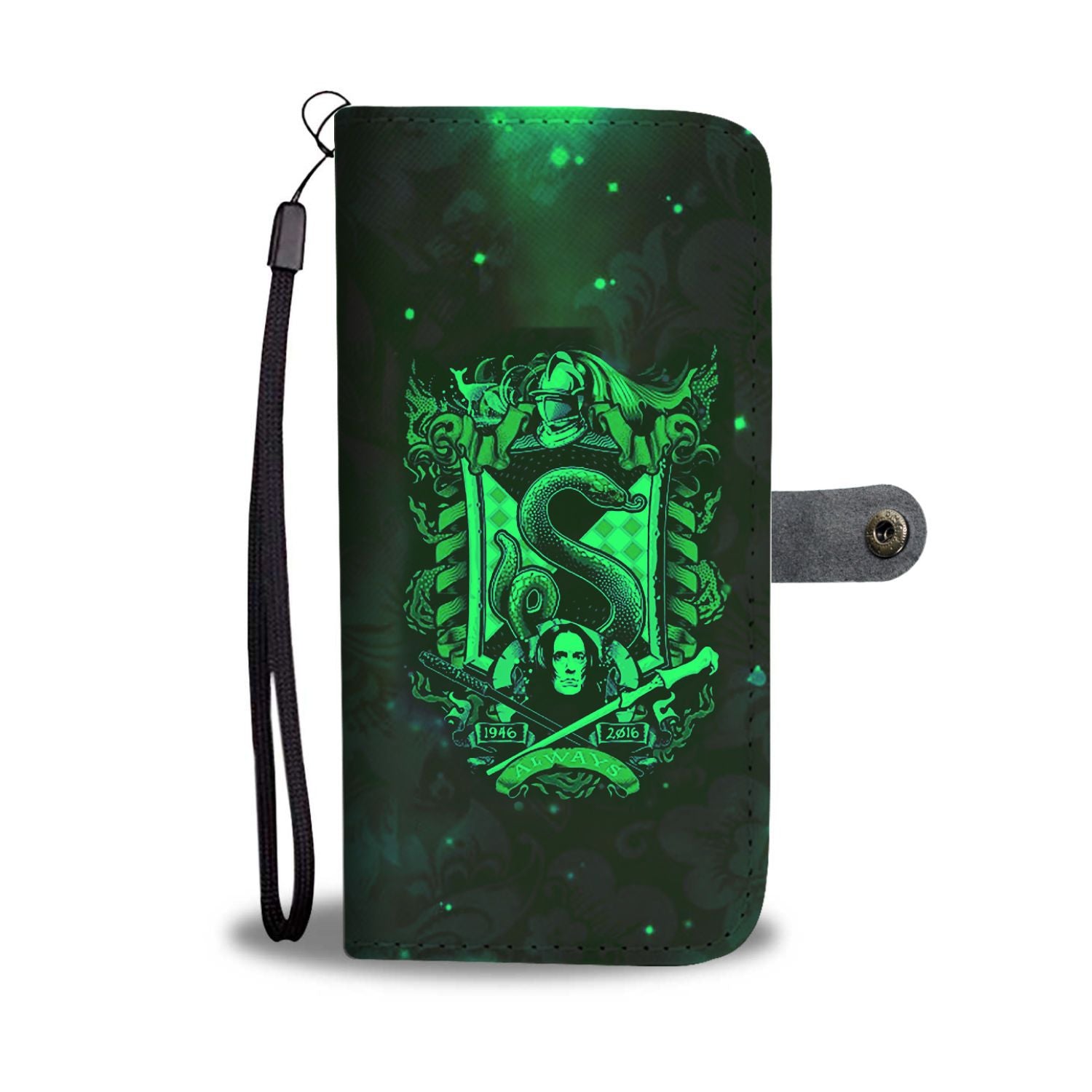 The Slytherin Snake Harry Potter Version Galaxy 3D Wallet Case iPhone X / Xs
