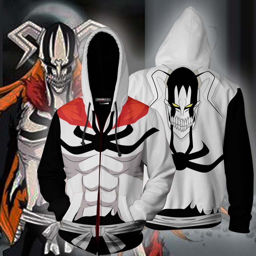Bleach Vasto Lorde Ichigo Cosplay Zip Up Hoodie Jacket XS