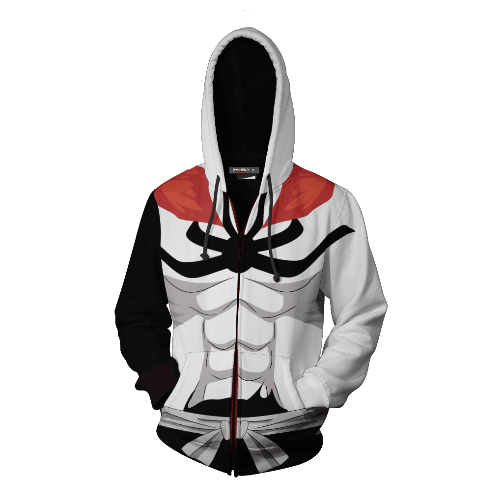Bleach Vasto Lorde Ichigo Cosplay Zip Up Hoodie Jacket