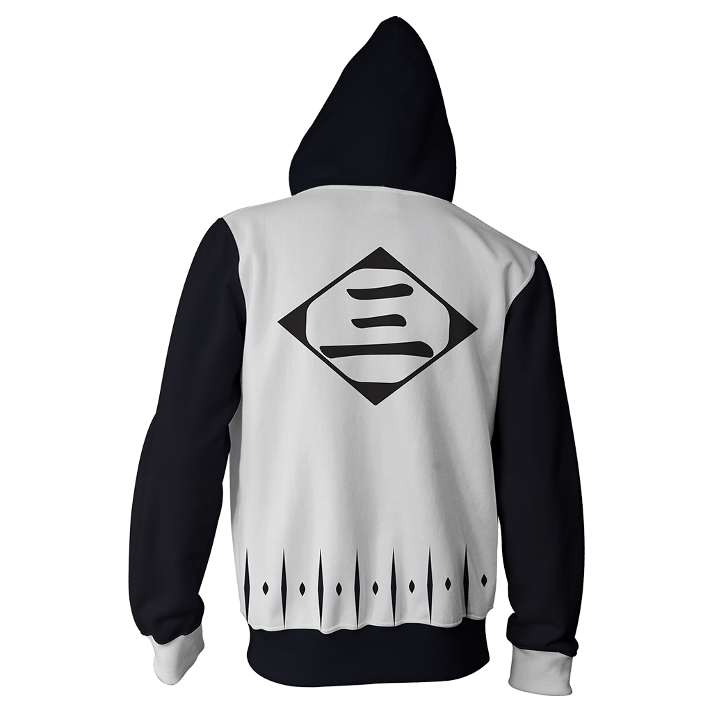 Bleach Gin Ichimaru 3rd Division Cosplay Zip Up Hoodie Jacket