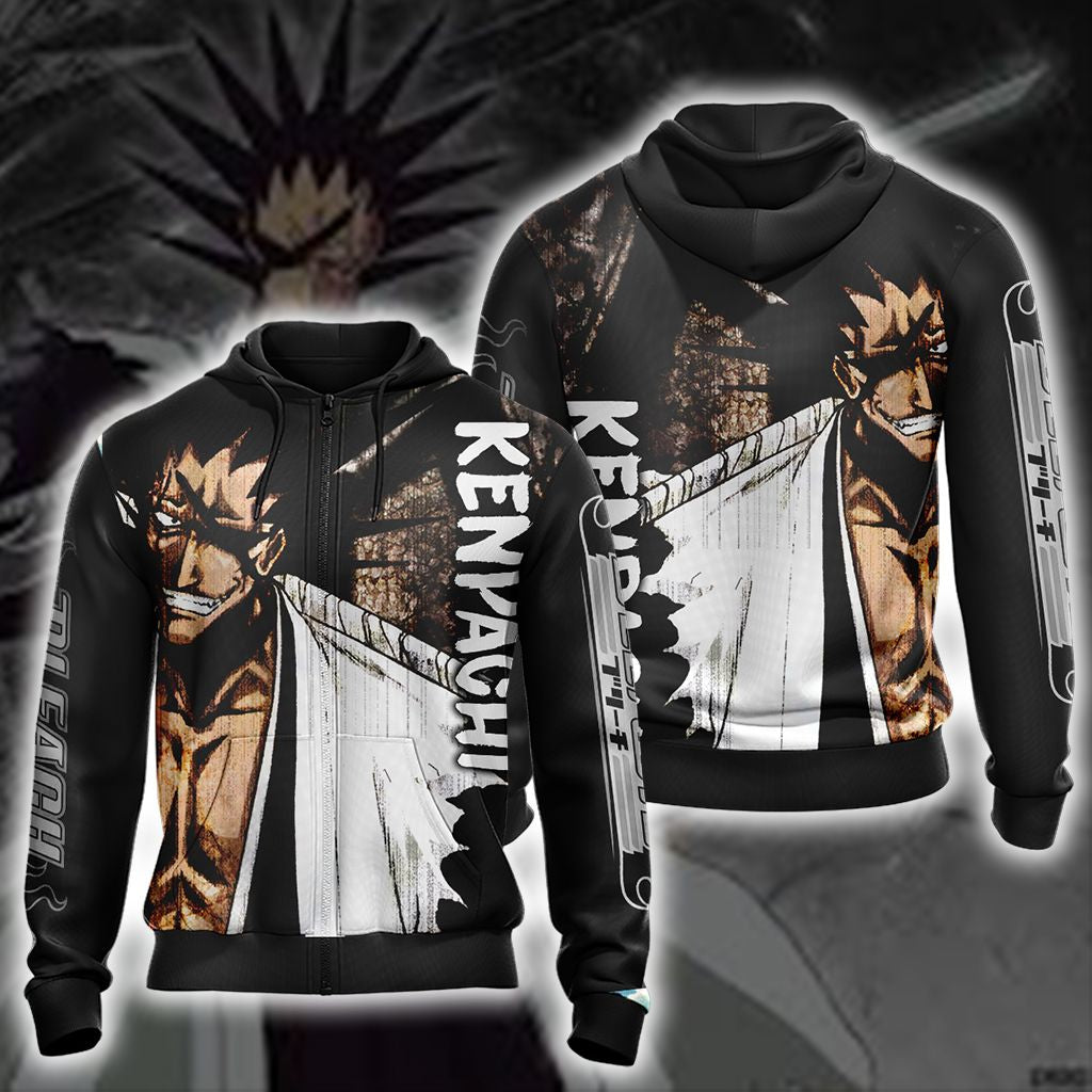 Bleach - Kenpachi New Unisex 3D T-shirt Zip Hoodie XS