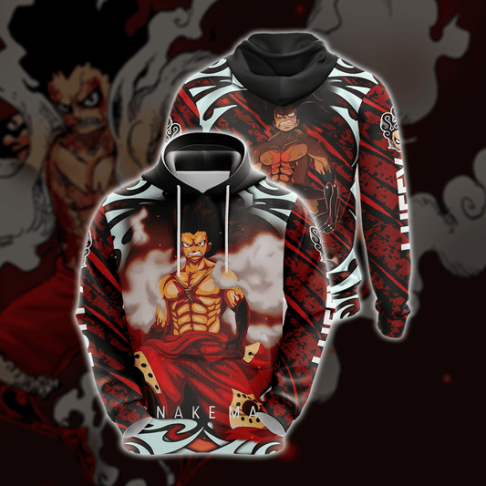 One Piece - Luffy Snakeman Unisex 3D Hoodie S
