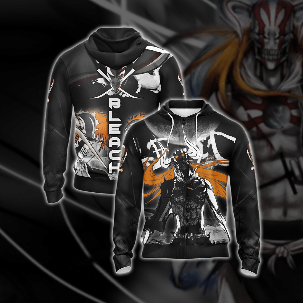 Bleach New Look Unisex 3D T-shirt Zip Hoodie XS