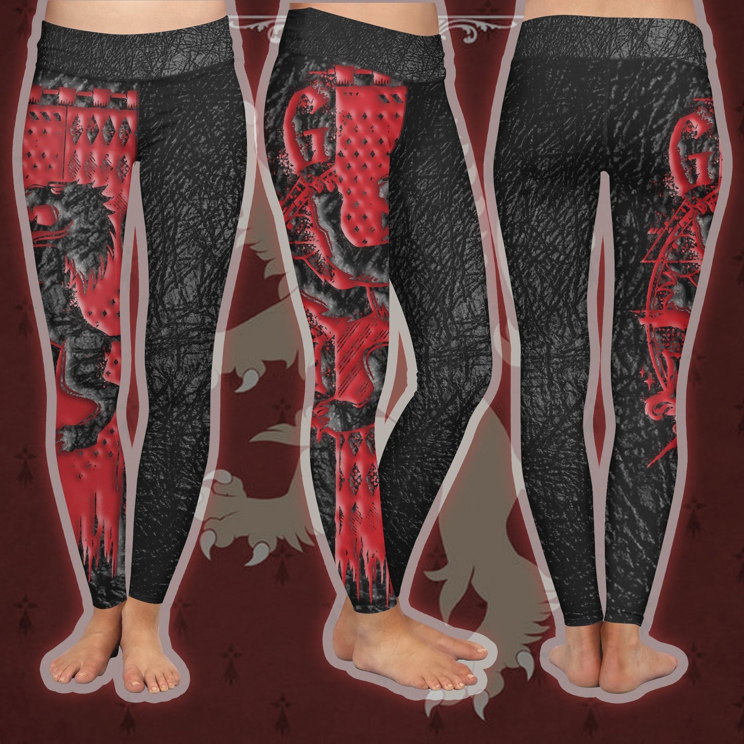 Harry Potter Hogwarts House Gryffindor Slytherin Ravenclaw Hufflepuff Leggings